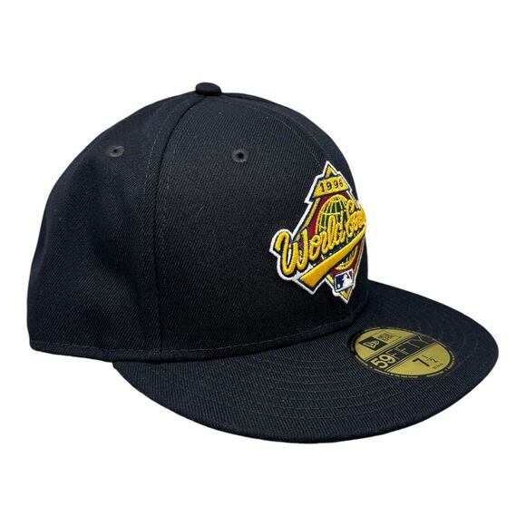 New Era 59fifty New York Yankees 96 WS Patch Fitted Hat Navy Men's 7-1/2 - Picture 2 of 7